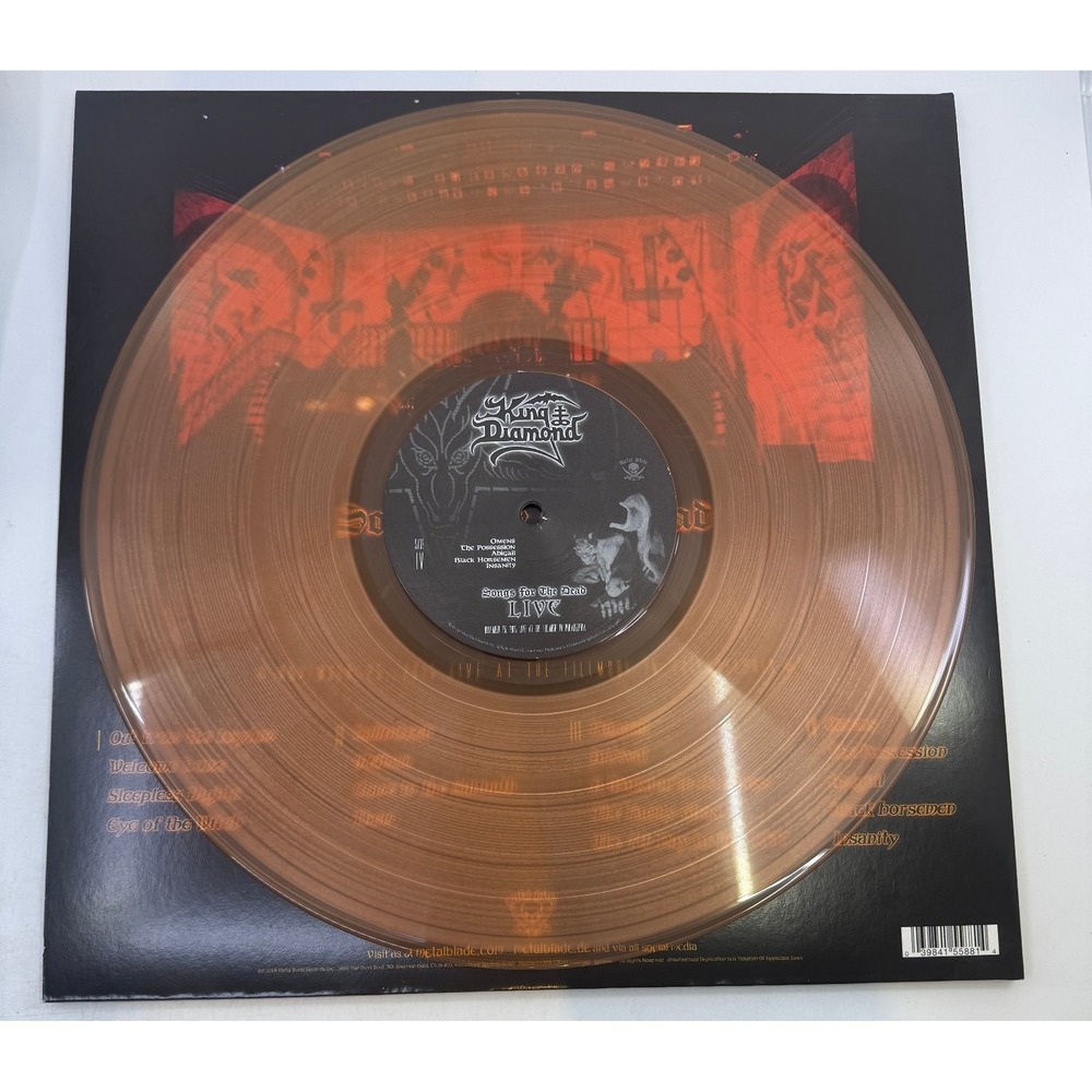 King Diamond - Songs For The Dead Live 12" Transparent Vinyl 2018 Metal Blade - Picture 6 of 6